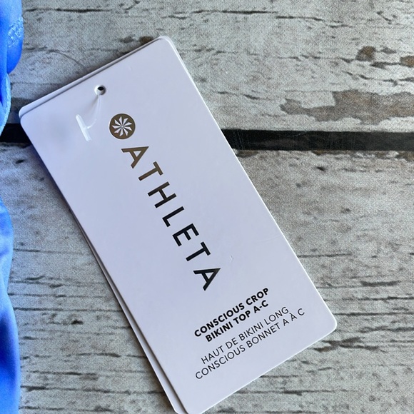 Athleta Conscious Crop Bikini Top A-C Sz M - Picture 5 of 9